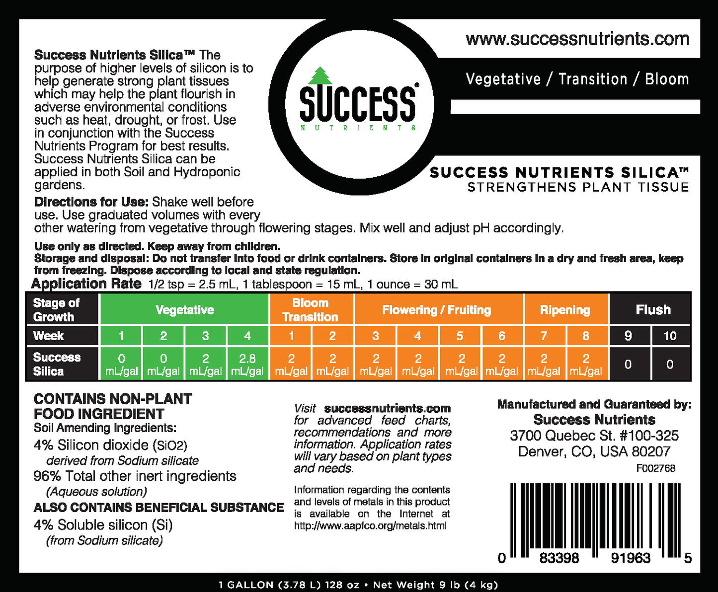 Silica: Strengthens Plant Tissue