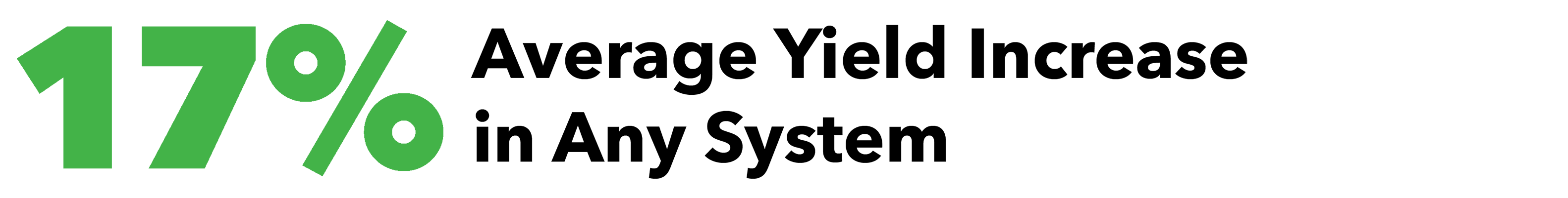 17% Average yield increase with Success Nutrients