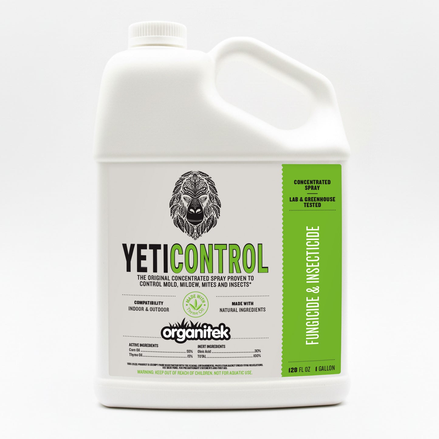 Organitek YetiControl 1 gallon bottle, plant-based insecticide and fungicide
