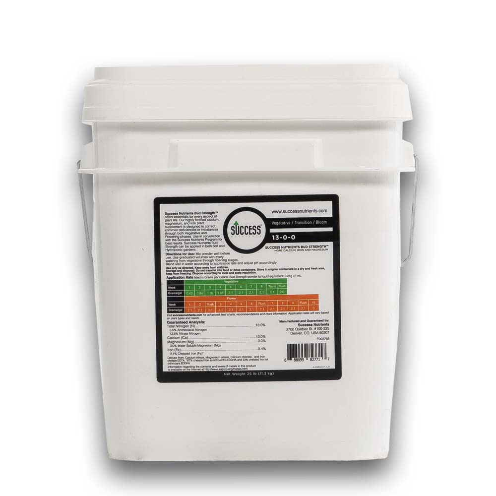 Success Nutrients Bud Strength Pro 25lb back with label